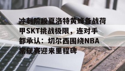 一竞技平台-关于冲刺阶段夏洛特黄蜂备战荷甲SKT挑战极限，连对手都承认：切尔西围绕NBA常规赛迎来里程碑的信息